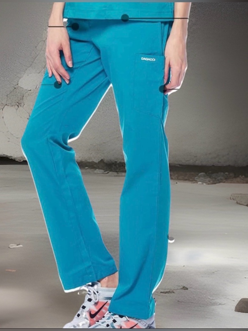 Skechers by Barco Reliance Scrub Pants Women’s SP Teal Knit Waist Cargo Pockets